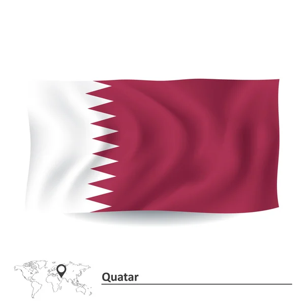 卡塔尔的旗子 — 图库矢量图片