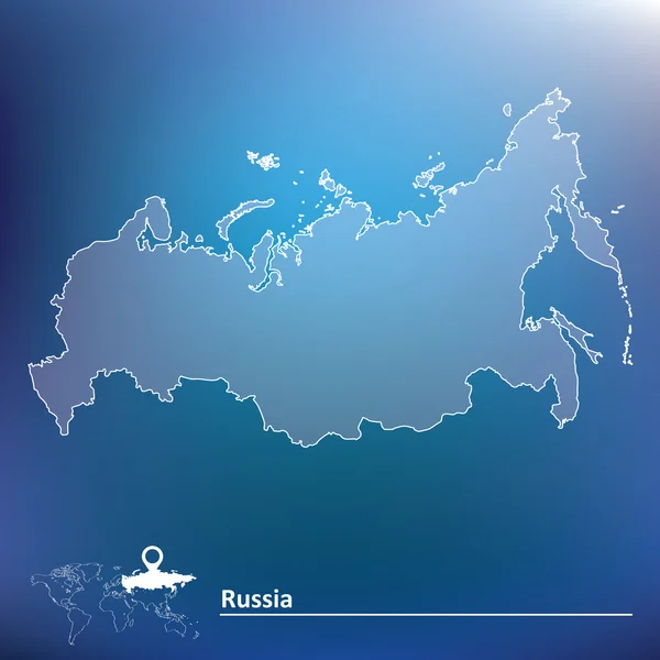Karte Von Russland Vektorillustration — Stockvektor