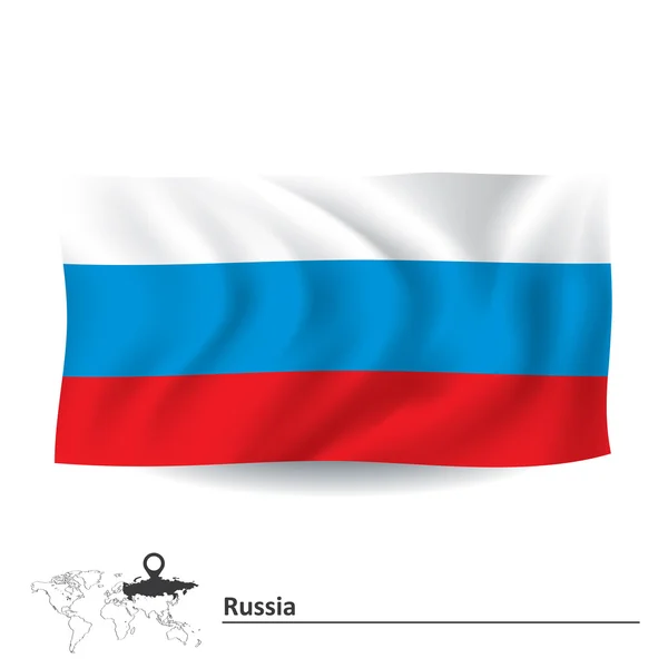 Vlag van Rusland — Stockvector