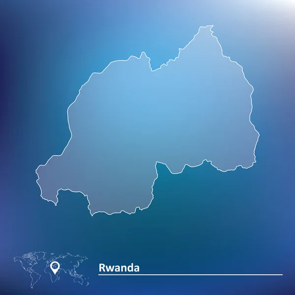 Map of Rwanda — Stock Vector