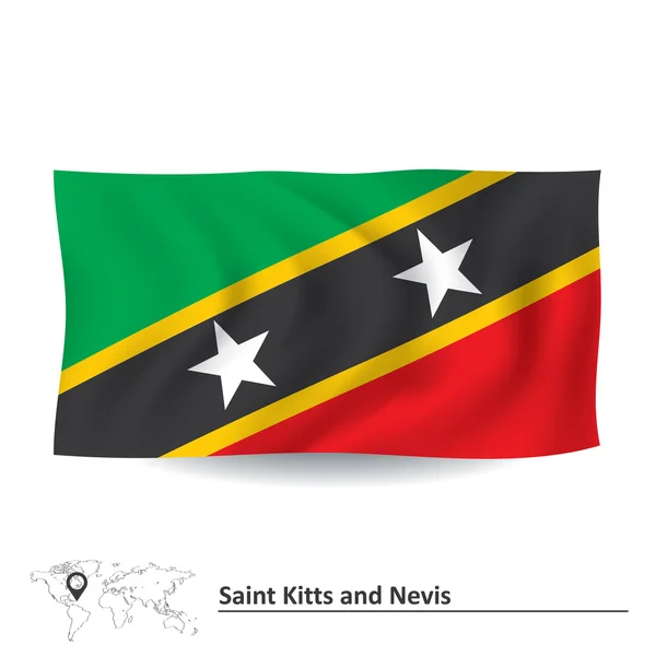 Saint Kitts och Nevis flagga — Stock vektor