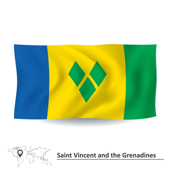 Bandera de San Vicente y las Granadinas — Vector de stock