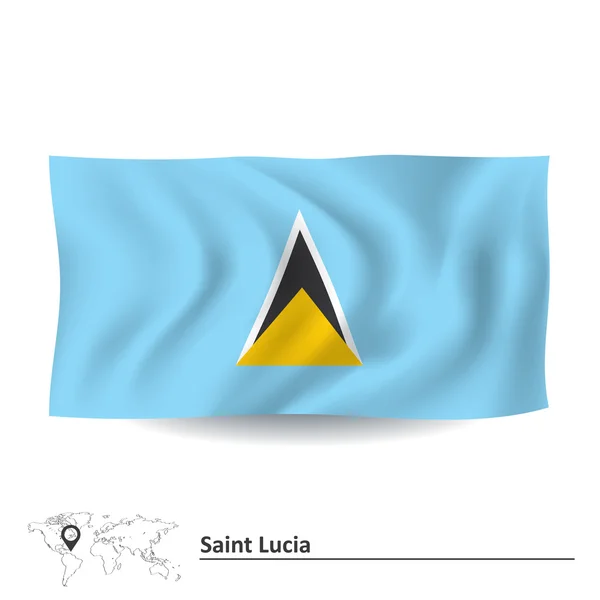 Bandera de Santa Lucía — Vector de stock