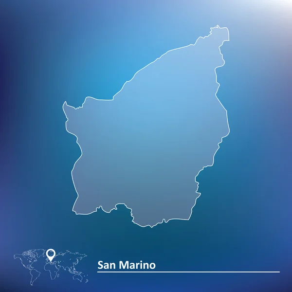 O mapa de San Marino — Vetor de Stock