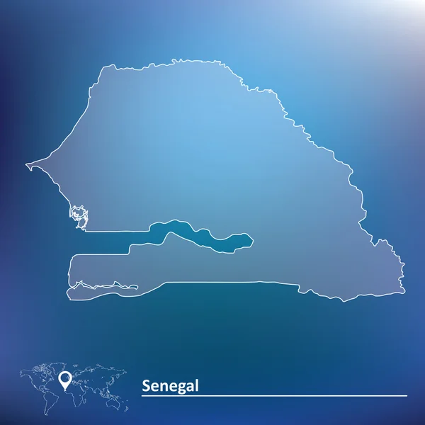 Senegal Haritası — Stok Vektör