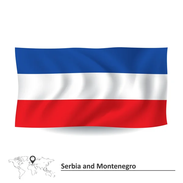 Bandeira da Sérvia e Montenegro —  Vetores de Stock