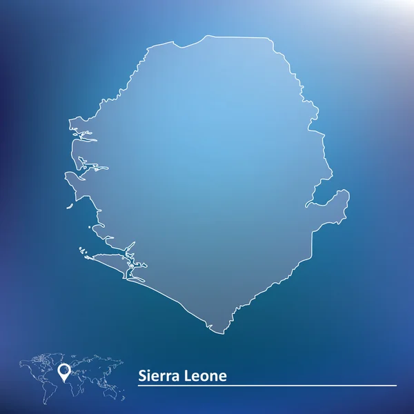 Karta över Sierra Leone — Stock vektor