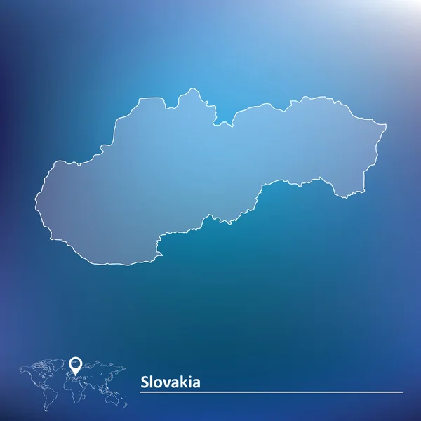 Mapa slovenska — Stockový vektor
