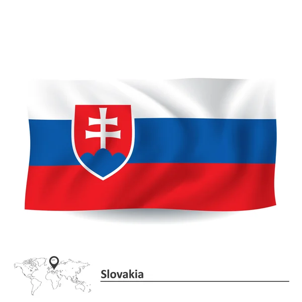 Flagge der Slowakei — Stockvektor