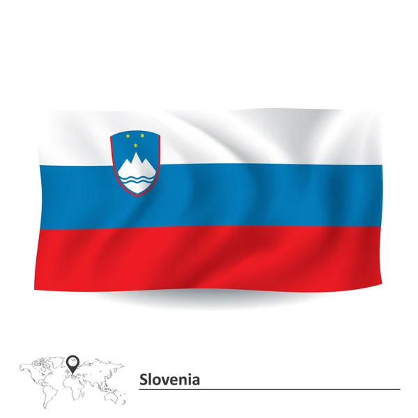 斯洛文尼亚的旗子 — 图库矢量图片
