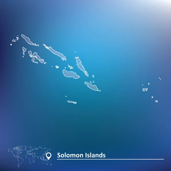 Karta över Salomonöarna — Stock vektor