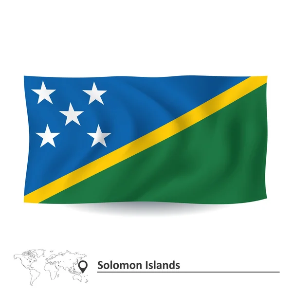Bandera Wysp Salomona — Wektor stockowy