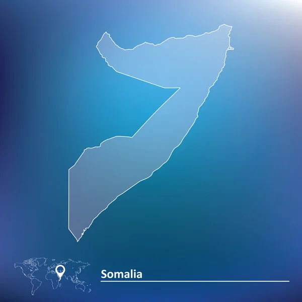 Mapę Somalii — Wektor stockowy