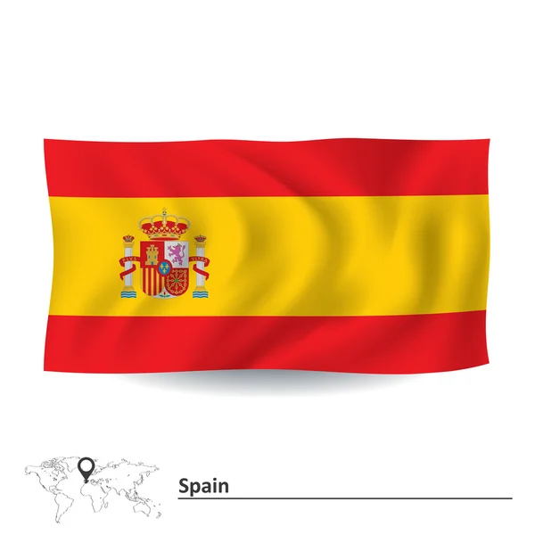 西班牙的旗子 — 图库矢量图片