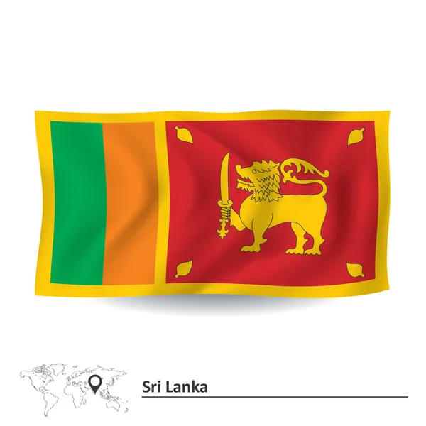 Vlag van sri lanka — Stockvector