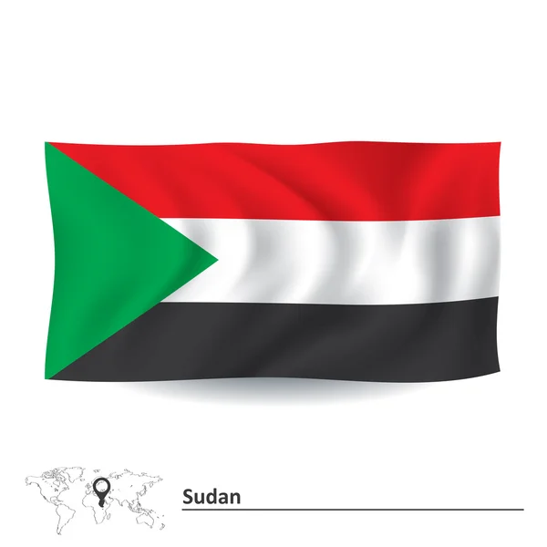 Bandeira de sudan — Vetor de Stock