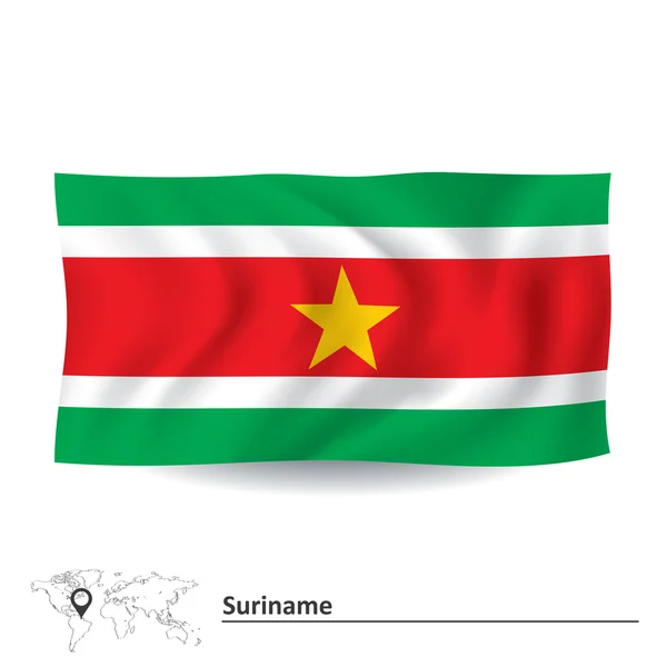 Drapeau du Suriname — Image vectorielle