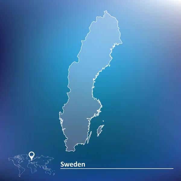 Map of Sweden — Stock Vector