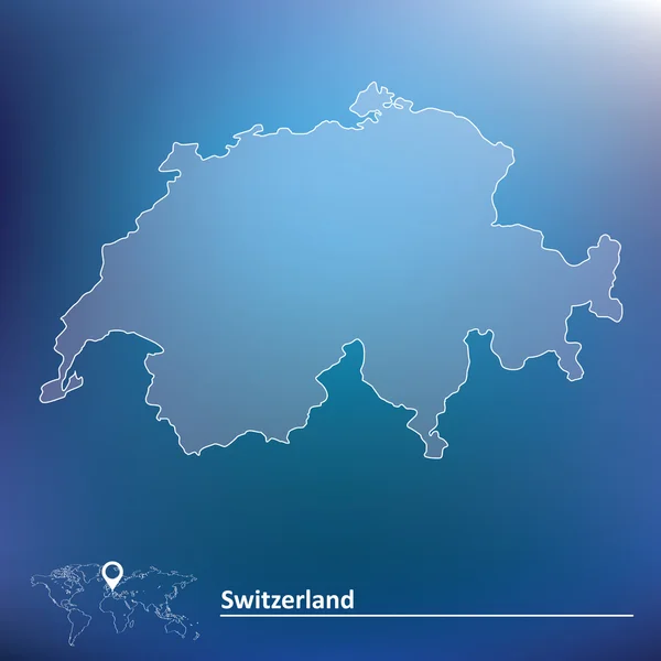 Mapa da Suíça — Vetor de Stock
