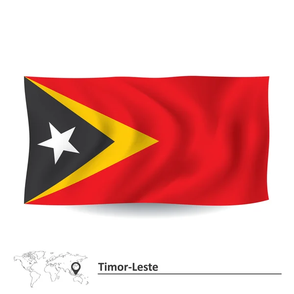 Flaga Timoru Wschodniego — Wektor stockowy