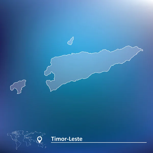 La mappa di Timor Est — Vettoriale Stock