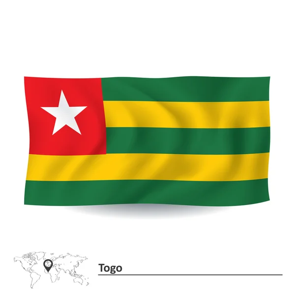 Bandera de togo — Vector de stock