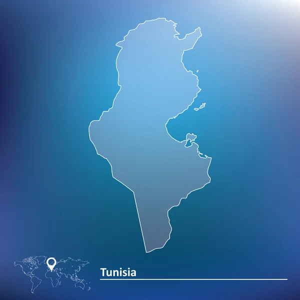 Map of Tunisia — Stock Vector