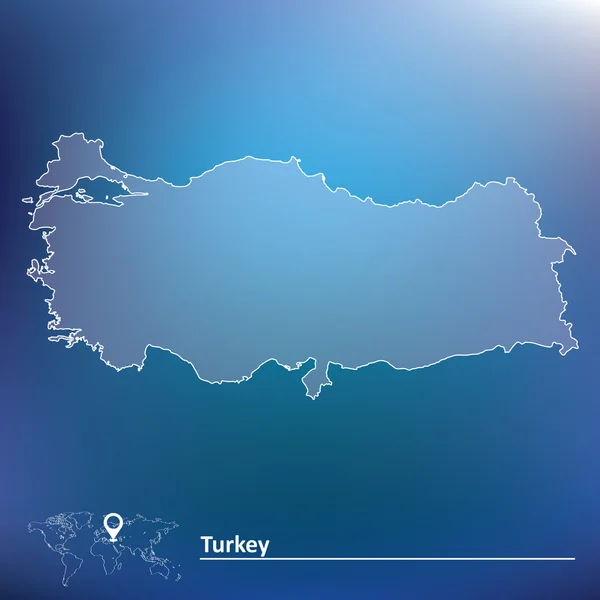 Peta Turki. - Stok Vektor