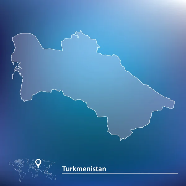 Mappa del Turkmenistan — Vettoriale Stock