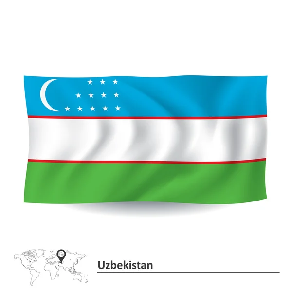 Bandeira do Uzbequistão —  Vetores de Stock