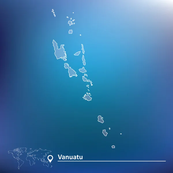 Mapa vanuatukaart van vanuatu — Stockvector