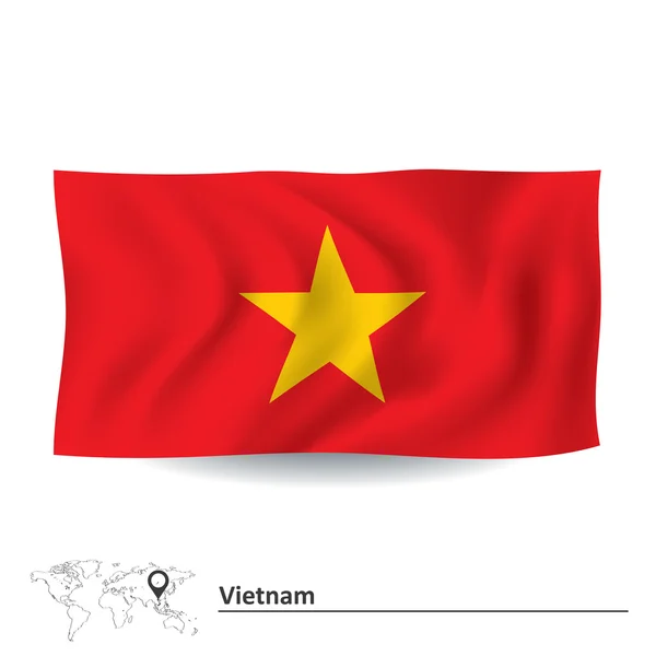 Flagge Vietnams — Stockvektor