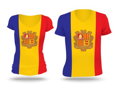 Flag shirt design of Andorra