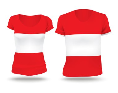 Flag shirt design of Austria