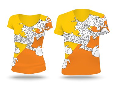 Flag shirt design of Bhutan