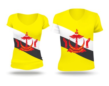 Flag shirt design of Brunei