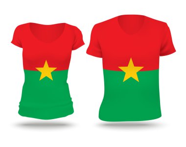 Flag shirt design of Burkina Faso
