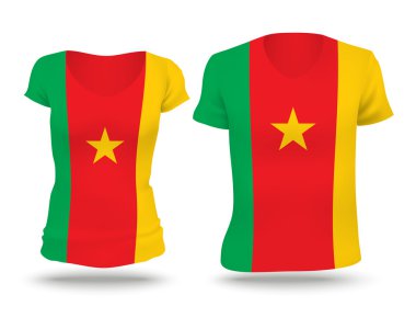 Flag shirt design of Cameroon