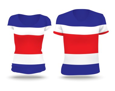 Flag shirt design of Costa Rica