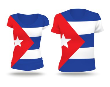 Flag shirt design of Cuba