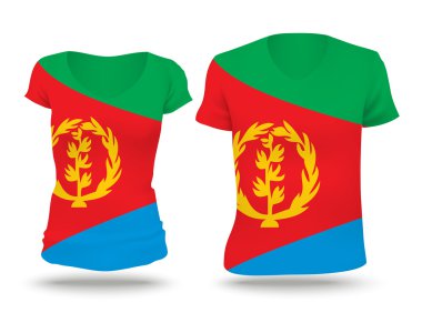 Flag shirt design of Eritrea