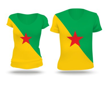 Flag shirt design of French Guiana