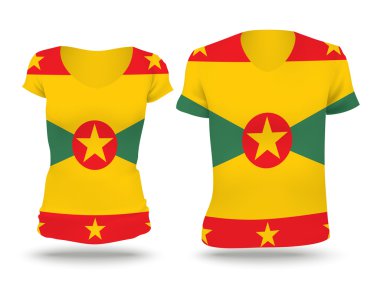 Flag shirt design of Grenada