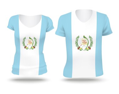 Flag shirt design of Guatemala