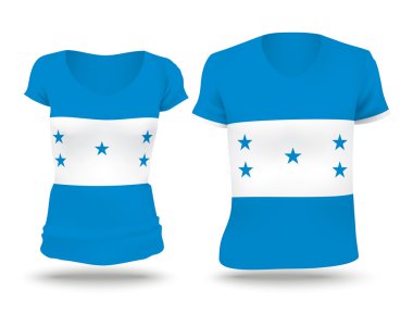 Flag shirt design of Honduras