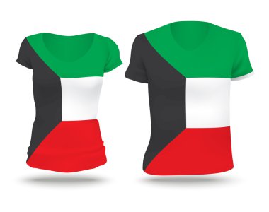 Flag shirt design of Kuwait