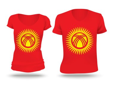 Flag shirt design of Kyrgyzstan