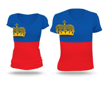 Flag shirt design of Liechtenstein