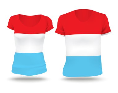 Flag shirt design of Luxembourg