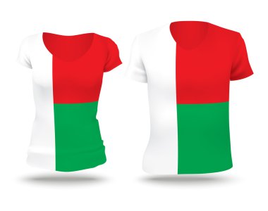 Flag shirt design of Madagascar